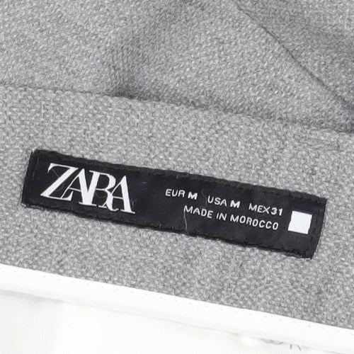 Zara Women's Grey Classic Trousers Size M, Elastic Waist