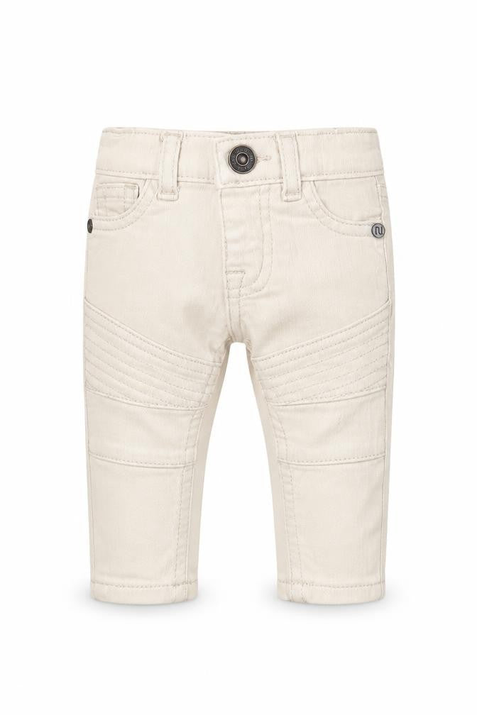 Front view of River Island unisex beige jogger trousers 0-3 months