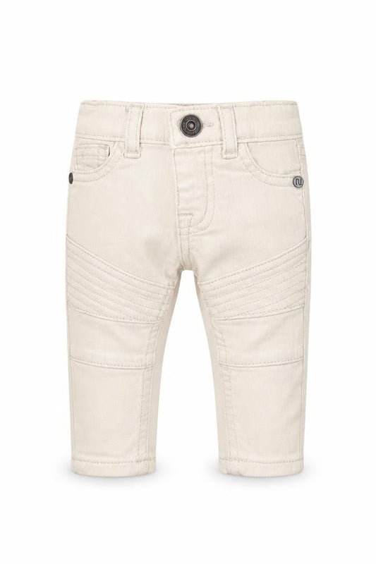 Front view of River Island unisex beige jogger trousers 0-3 months