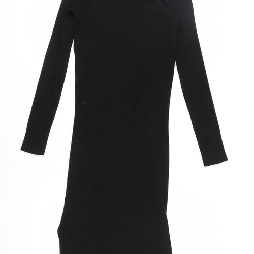 New Look Women's Black Maternity Knit Dress, Size 12