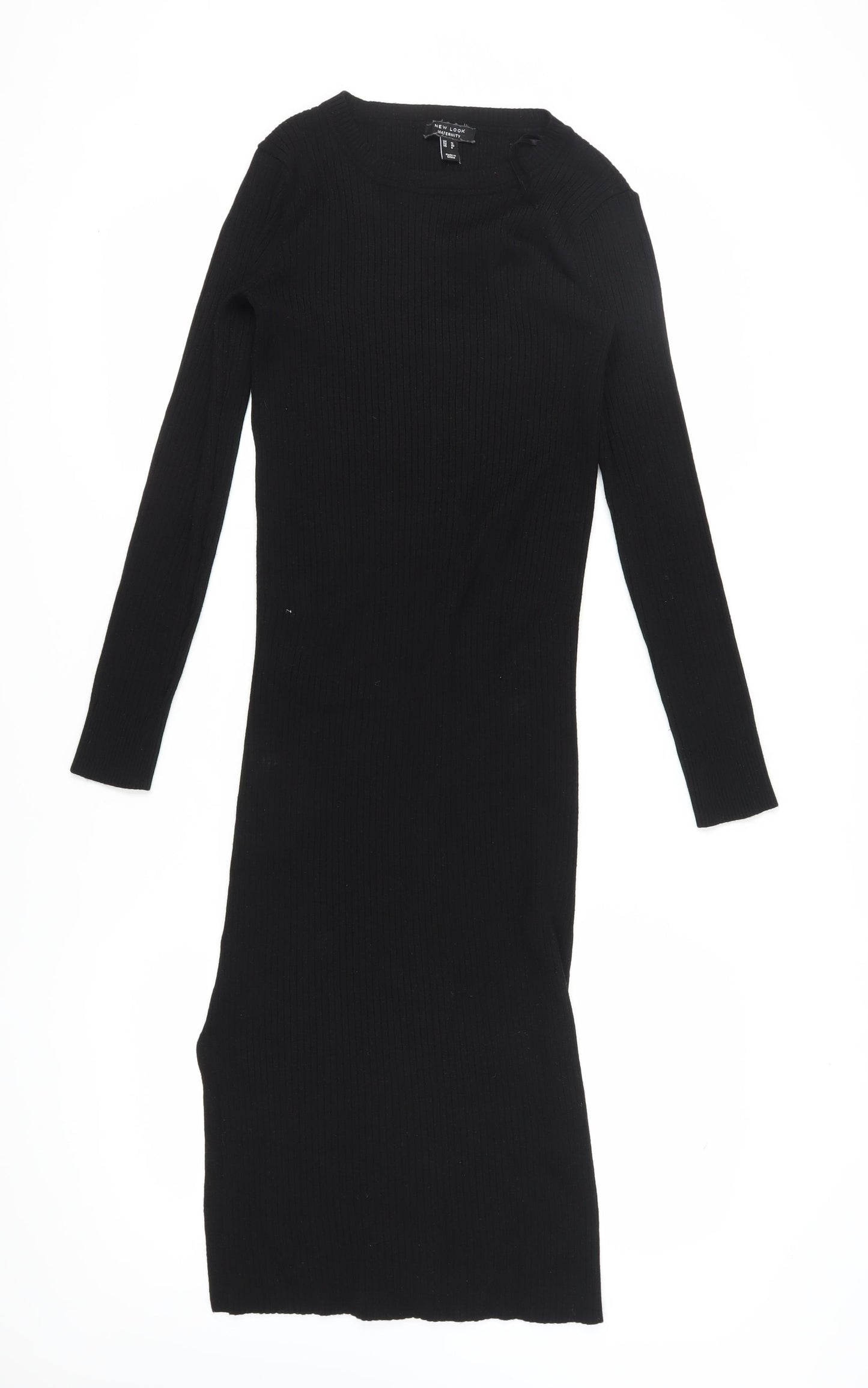 New Look Women's Black Maternity Knit Dress, Size 12
