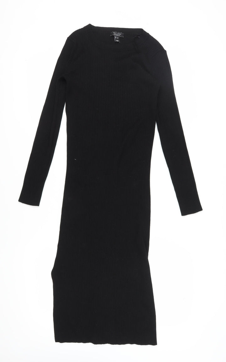 New Look Women's Black Maternity Knit Dress, Size 12