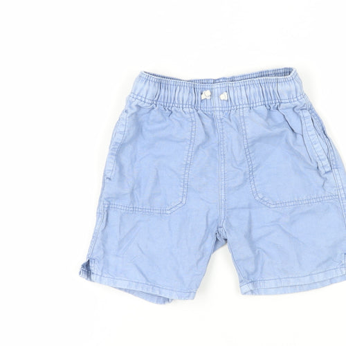 Zara Boys Blue Cotton Shorts, Size 4 Years, Casual Style