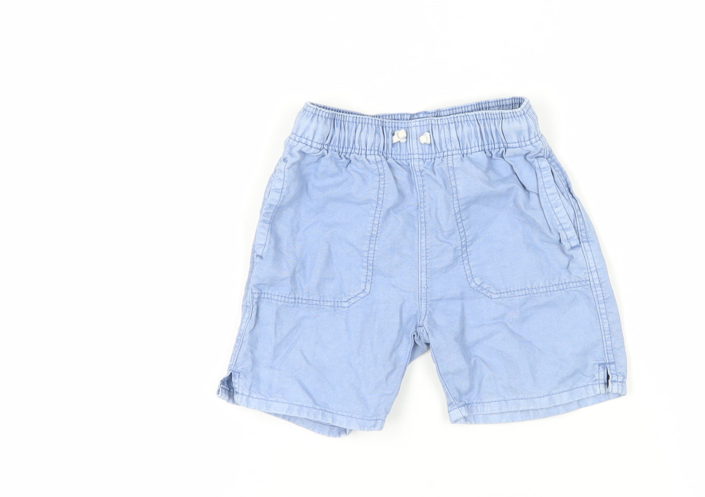 Zara Boys Blue Cotton Shorts, Size 4 Years, Casual Style