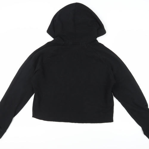 PINK Women's Black Pullover Hoodie M