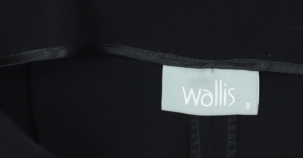 Wallis Women's Black Wide-Leg Trousers Size 8