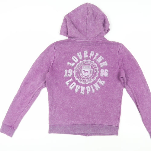 Victoria's Secret Women’s Purple Hoodie - Size S, Full Zip