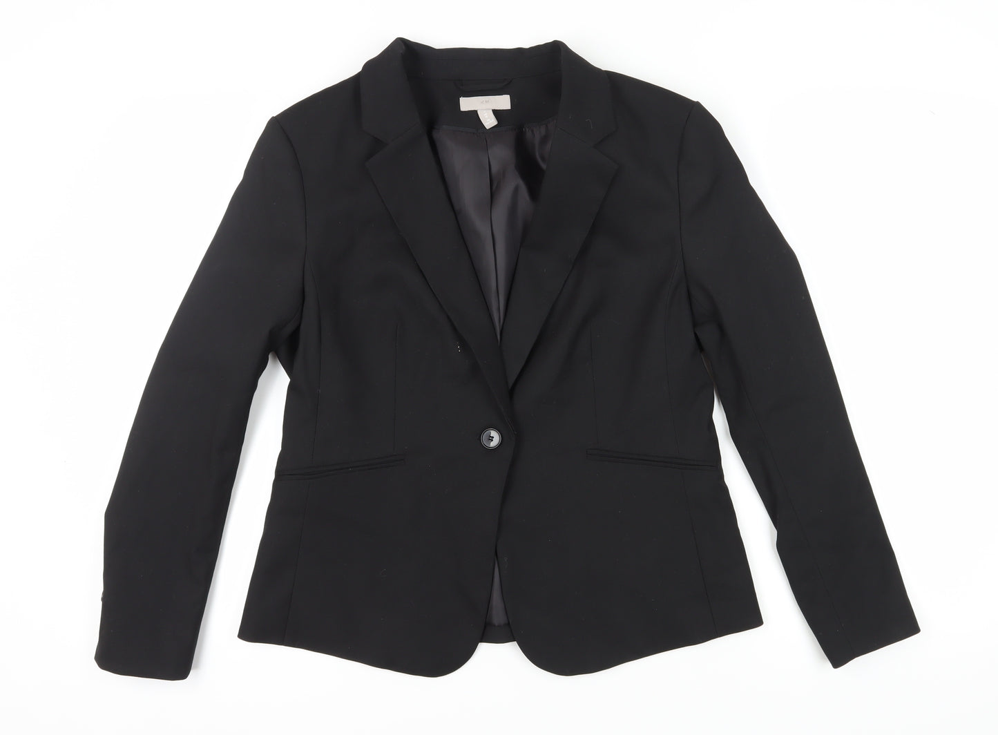 H&M Women's Black Blazer, UK 18, Single Button