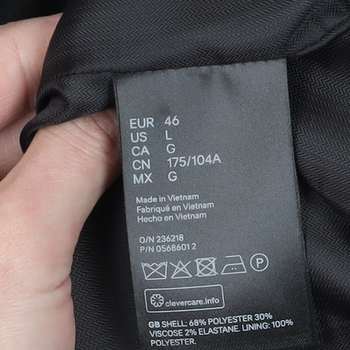 H&M Women's Black Blazer, UK 18, Single Button