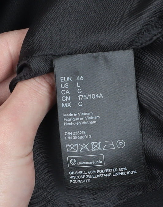 H&M Women's Black Blazer, UK 18, Single Button