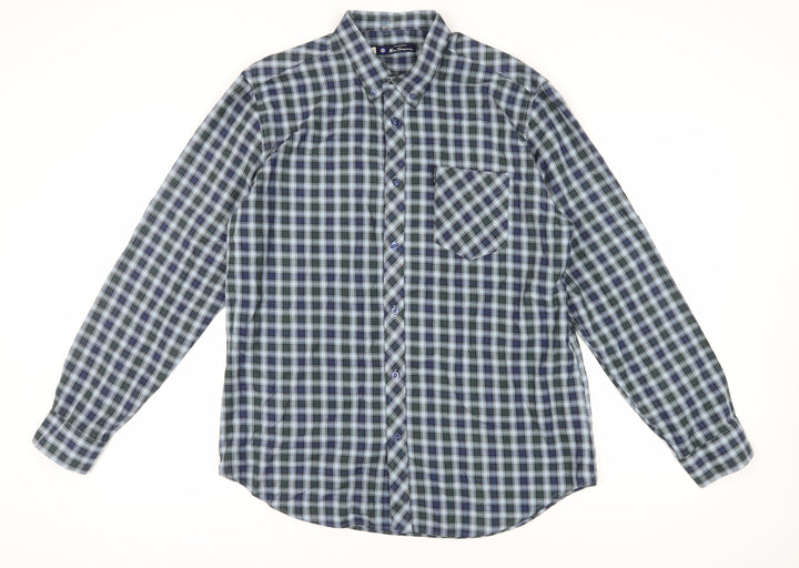 Ben Sherman Men's Blue Check Shirt XL Casual Style