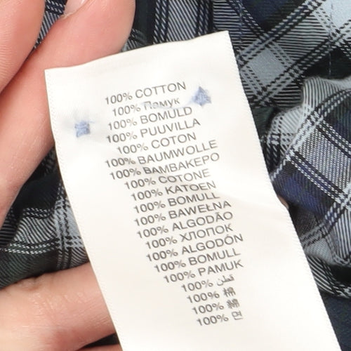 Ben Sherman Men's Blue Check Shirt XL Casual Style