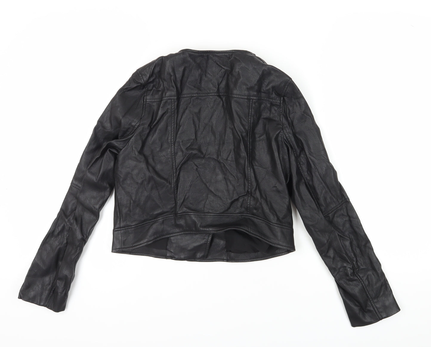 H&M Women's Black Motorcycle Jacket Size 10