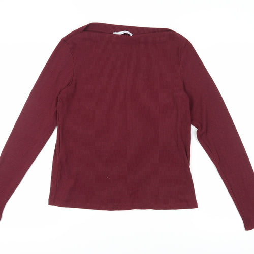 MNG Women's Red Knit Long Sleeve Top XL
