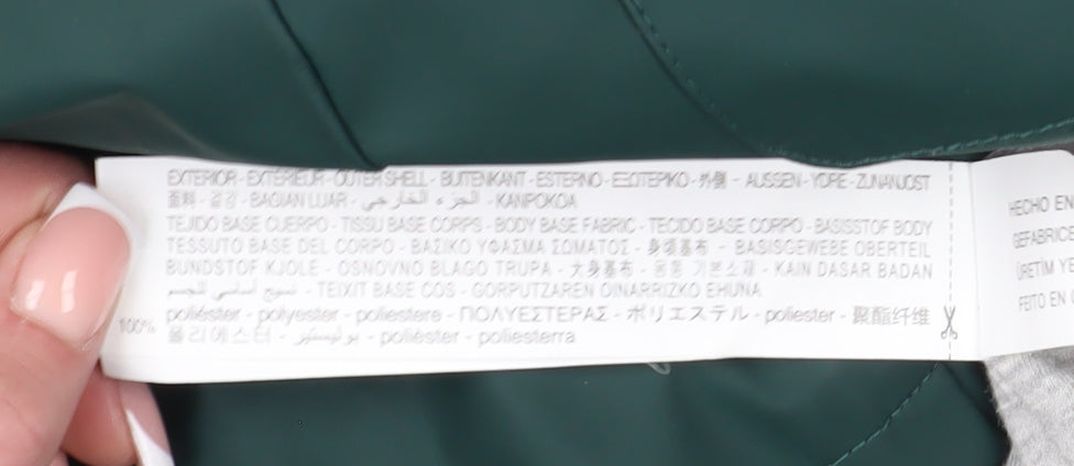 Zara Girls Green Basic Jacket 13-14 Years Collared