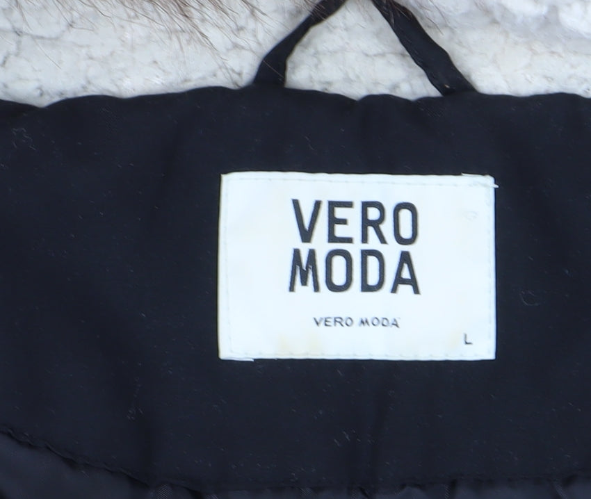 Vero Moda Women's Black Parka Coat Size L