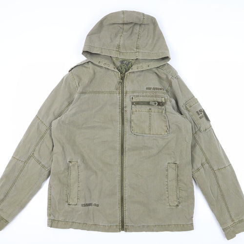 Next Boys Green Hooded Jacket, 15 Years, Cotton, Casual