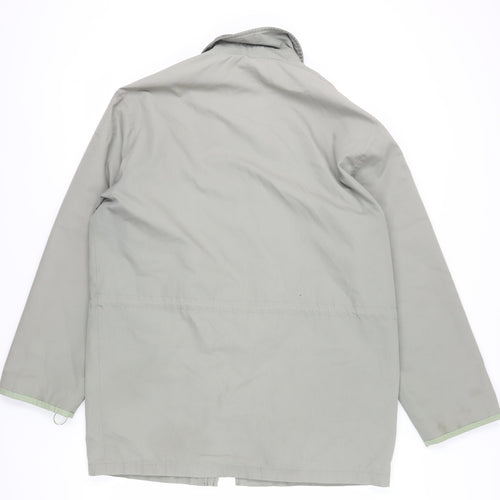 Aldon Men's Grey Basic Jacket L Collared Zip Casual