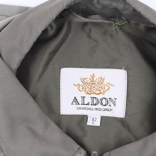 Aldon Men's Grey Basic Jacket L Collared Zip Casual