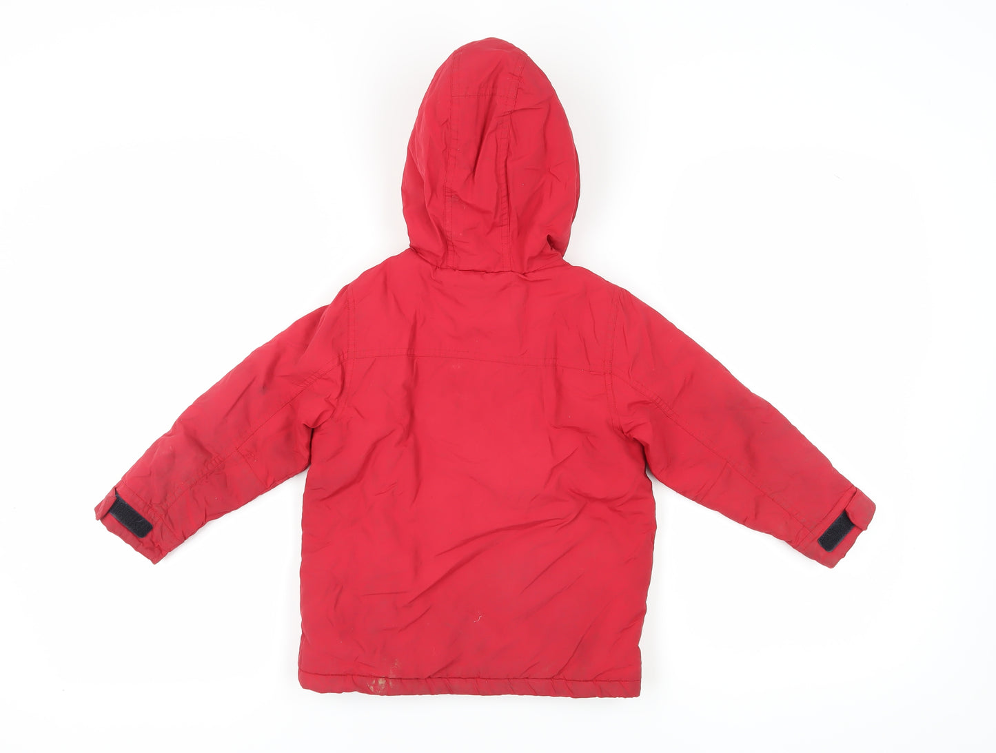 Next Boys Red Hooded Parka Jacket 4 Years