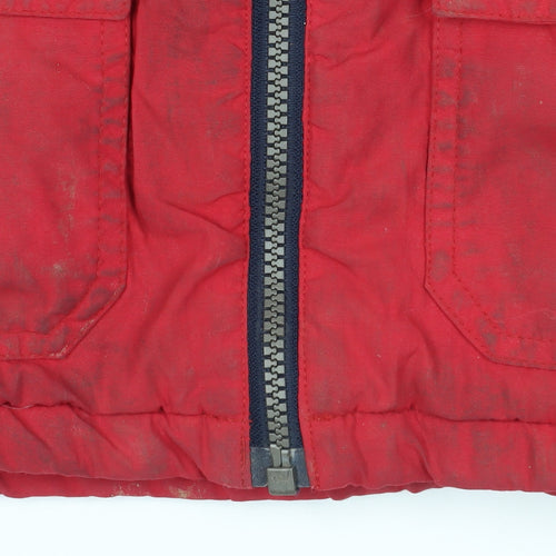 Next Boys Red Hooded Parka Jacket 4 Years