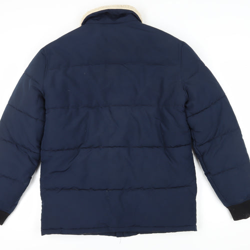 Marks and Spencer Men's Blue Puffer Jacket M