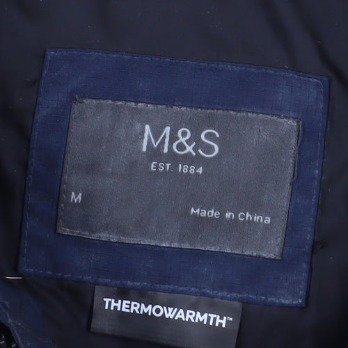 Marks and Spencer Men's Blue Puffer Jacket M