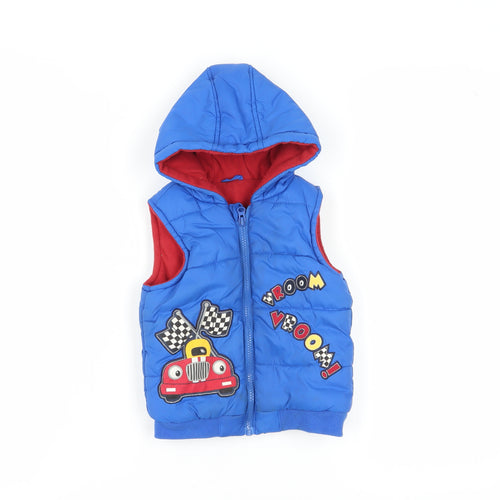 Dunnes Stores Kids Blue Puffer Jacket 12-18 Months Hooded