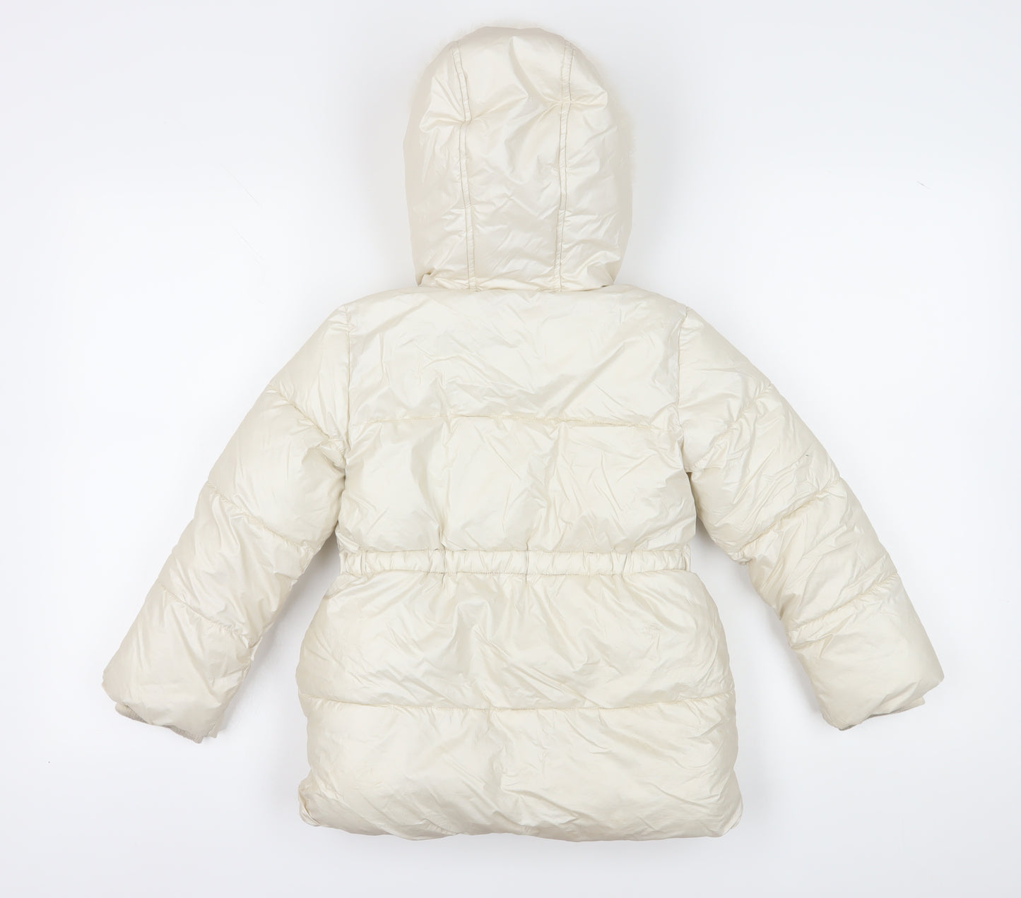Marks & Spencer Girls White Puffer Jacket 7 Years, Winter Style