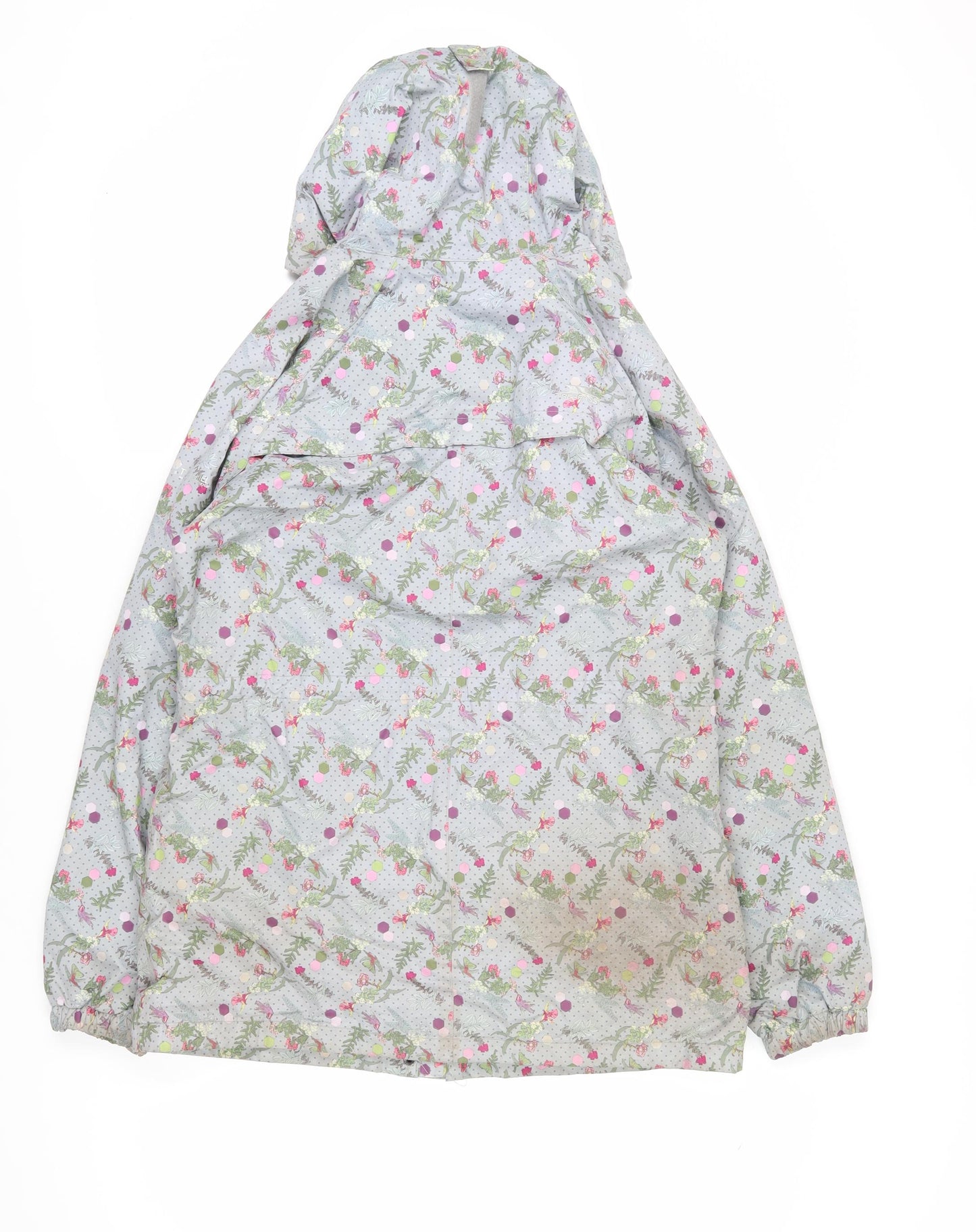 Trespass Women's Grey Floral Rain Coat Size M