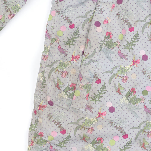 Trespass Women's Grey Floral Rain Coat Size M