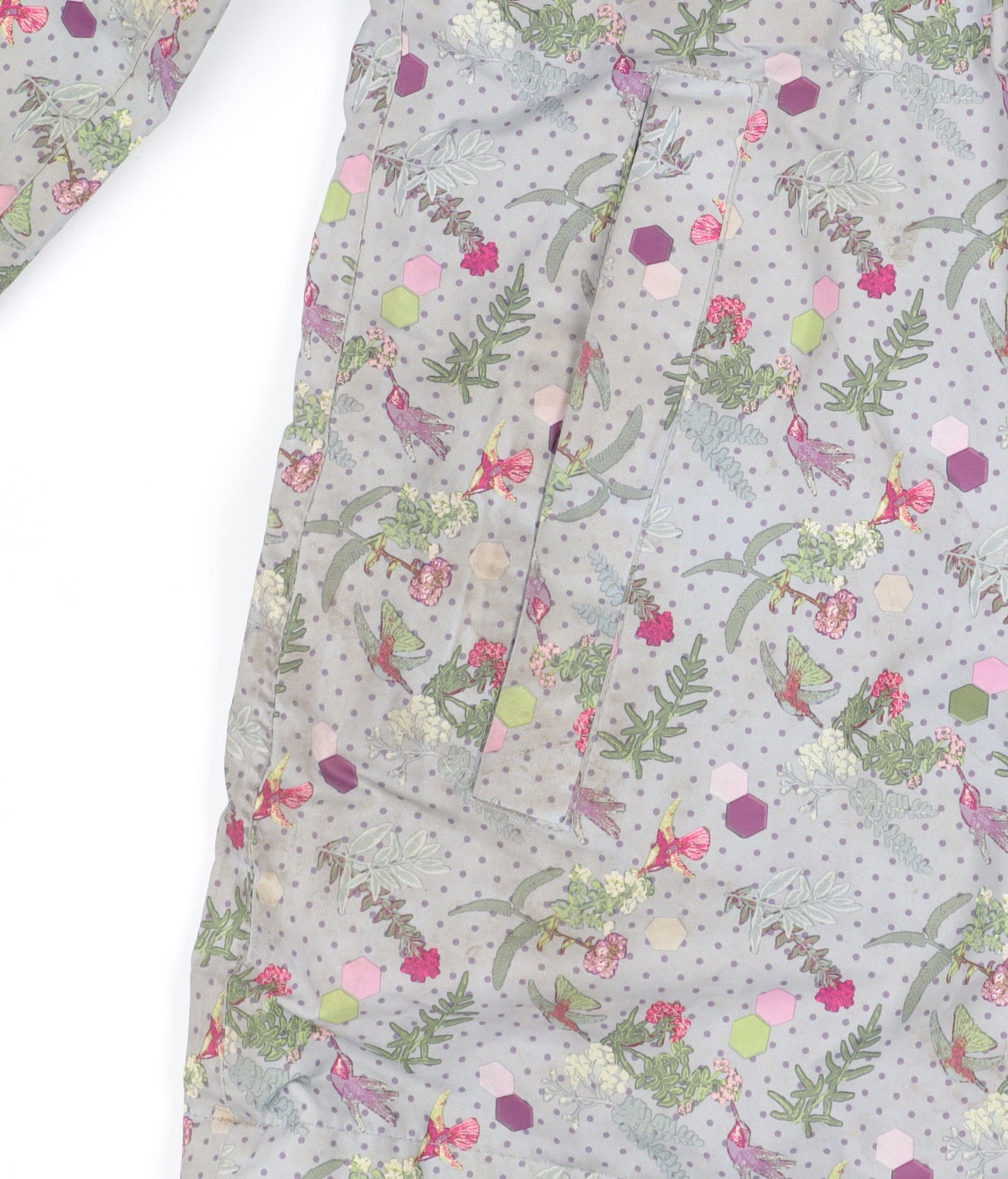 Trespass Women's Grey Floral Rain Coat Size M