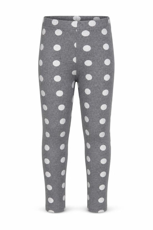 Front view of Gap Kids Grey Polka Dot Leggings, girls’, size L, ankle length