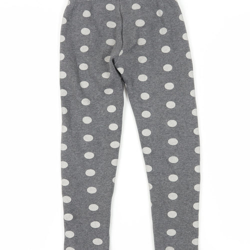 Gap Kids Grey Polka Dot Leggings, Girls, Size L, Ankle Length