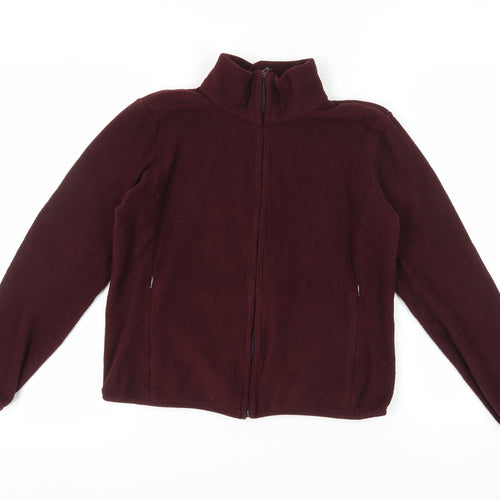 Uniqlo Women's Red Basic Fleece Jacket M