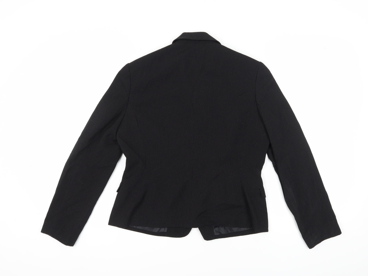 Next Women's Black Blazer, Size 12, Notch Lapel, Lined