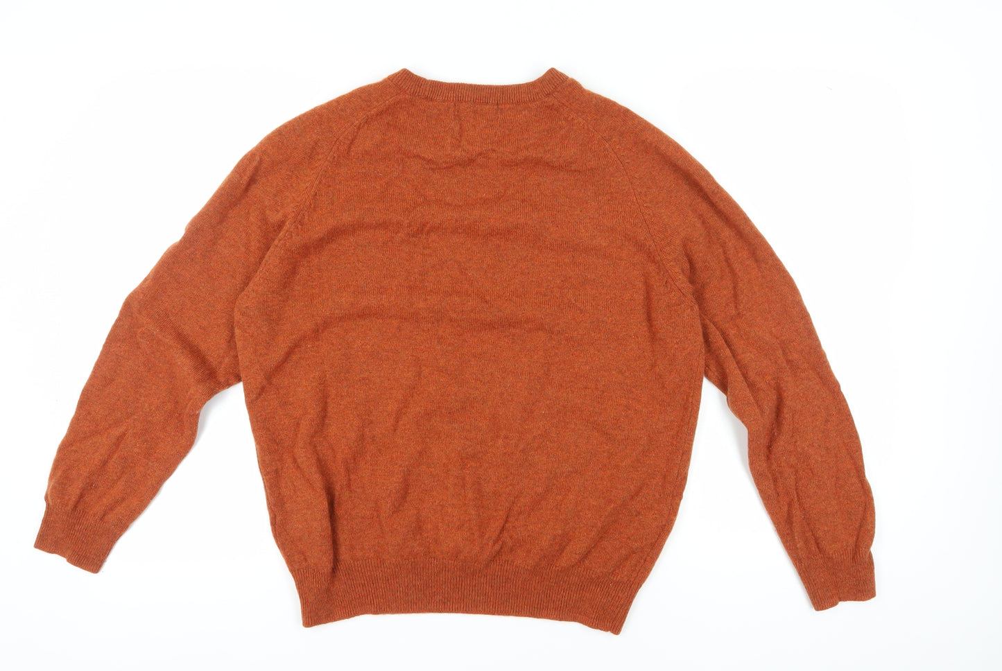 Blue Harbour Men's Orange Wool Pullover Jumper L