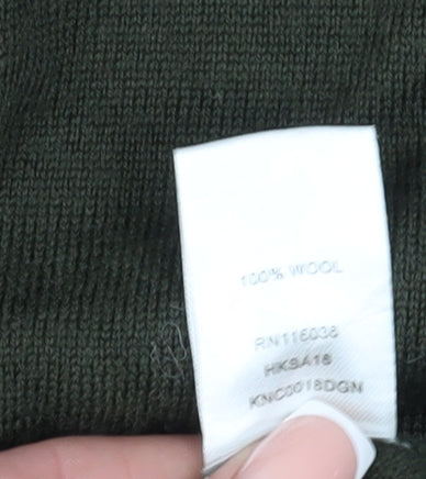 Charles Tyrwhitt Green Wool Cardigan, Men's L, V-Neck