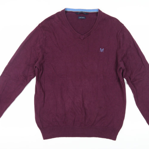 Crew Clothing Co. Men's XL Purple V-Neck Pullover Jumper