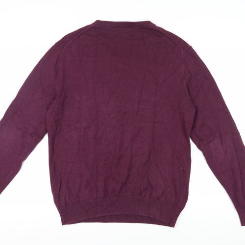 Crew Clothing Co. Men's XL Purple V-Neck Pullover Jumper
