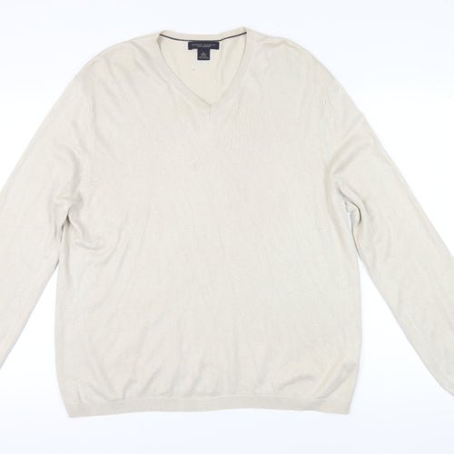 Banana Republic Beige Pullover V-Neck Jumper L