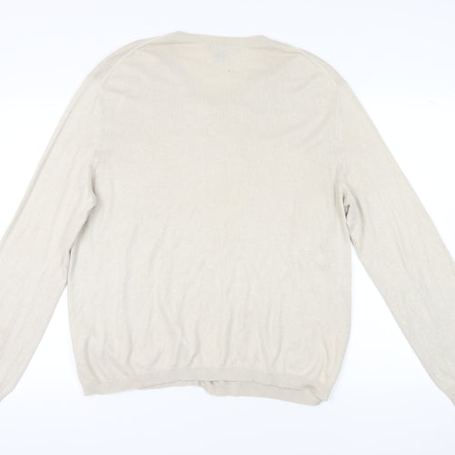 Banana Republic Beige Pullover V-Neck Jumper L