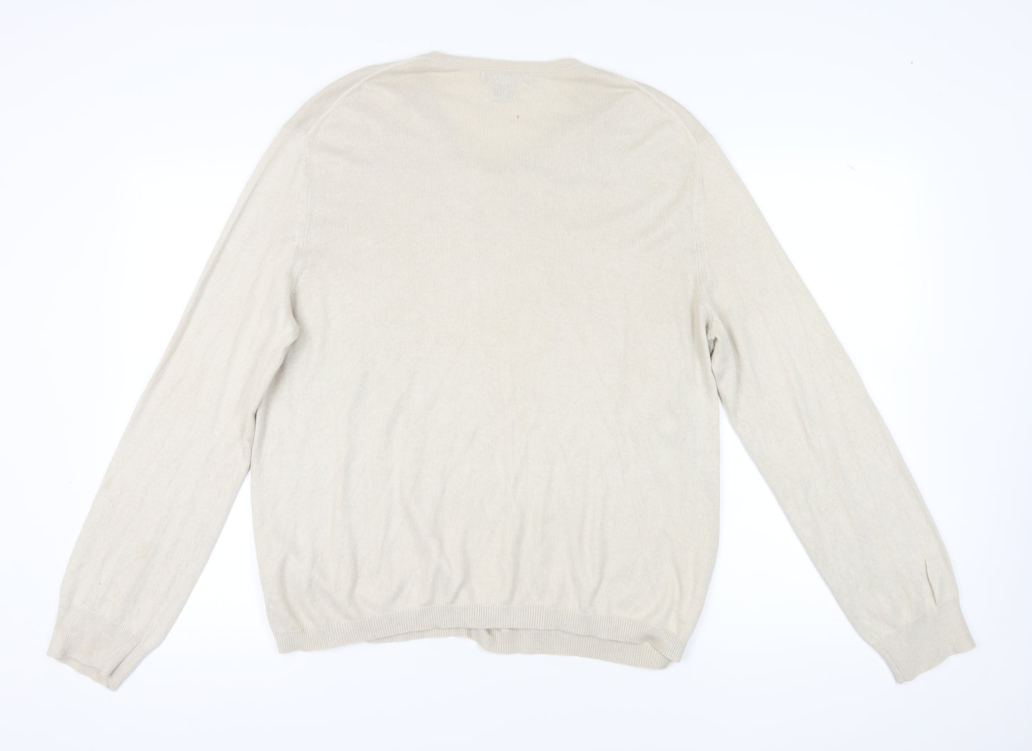 Banana Republic Beige Pullover V-Neck Jumper L