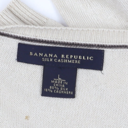 Banana Republic Beige Pullover V-Neck Jumper L