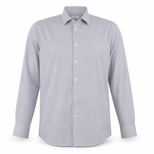 Next Men's Purple Check Dress Shirt 16.5 Collar
