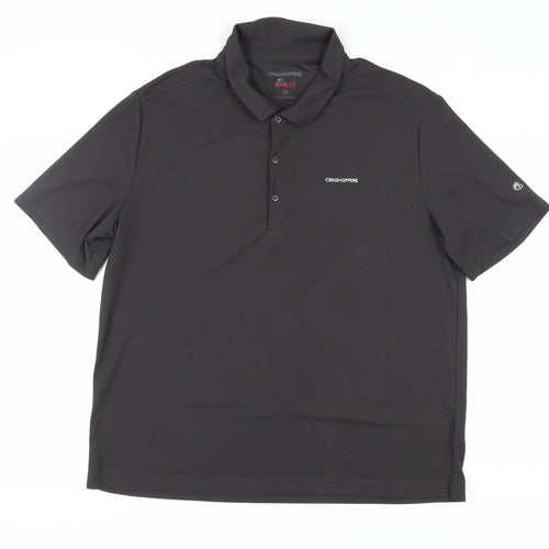 Craghoppers Men's Black 2XL Short Sleeve Polo
