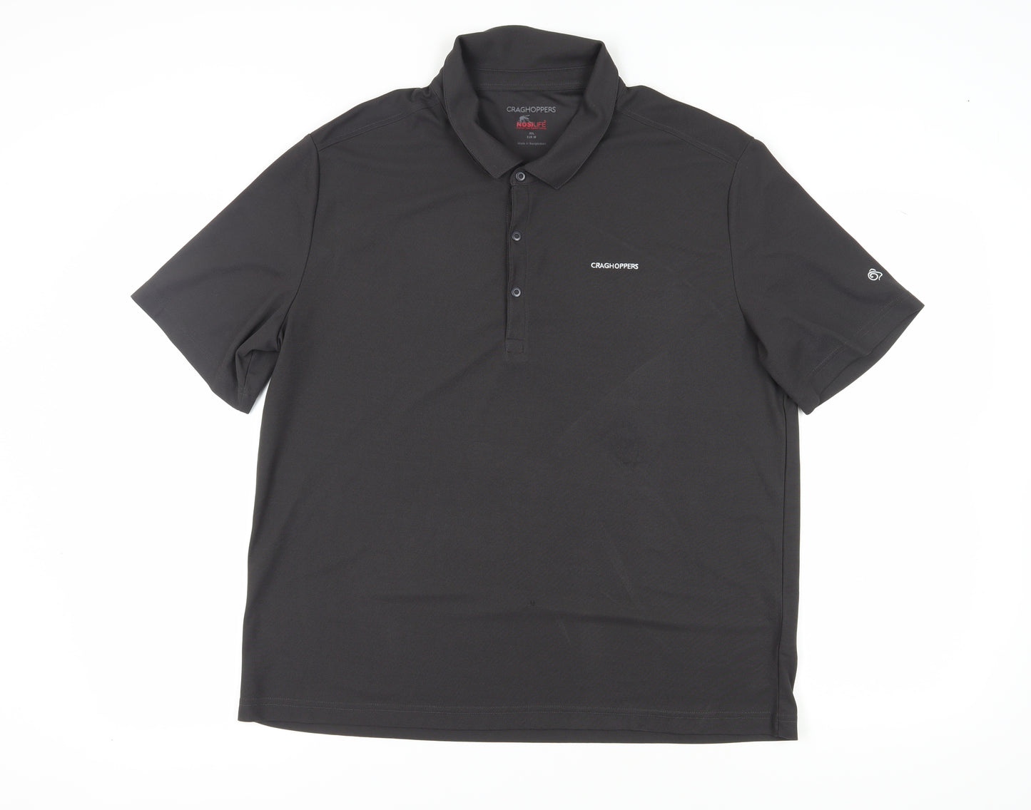 Craghoppers Men's Black 2XL Short Sleeve Polo