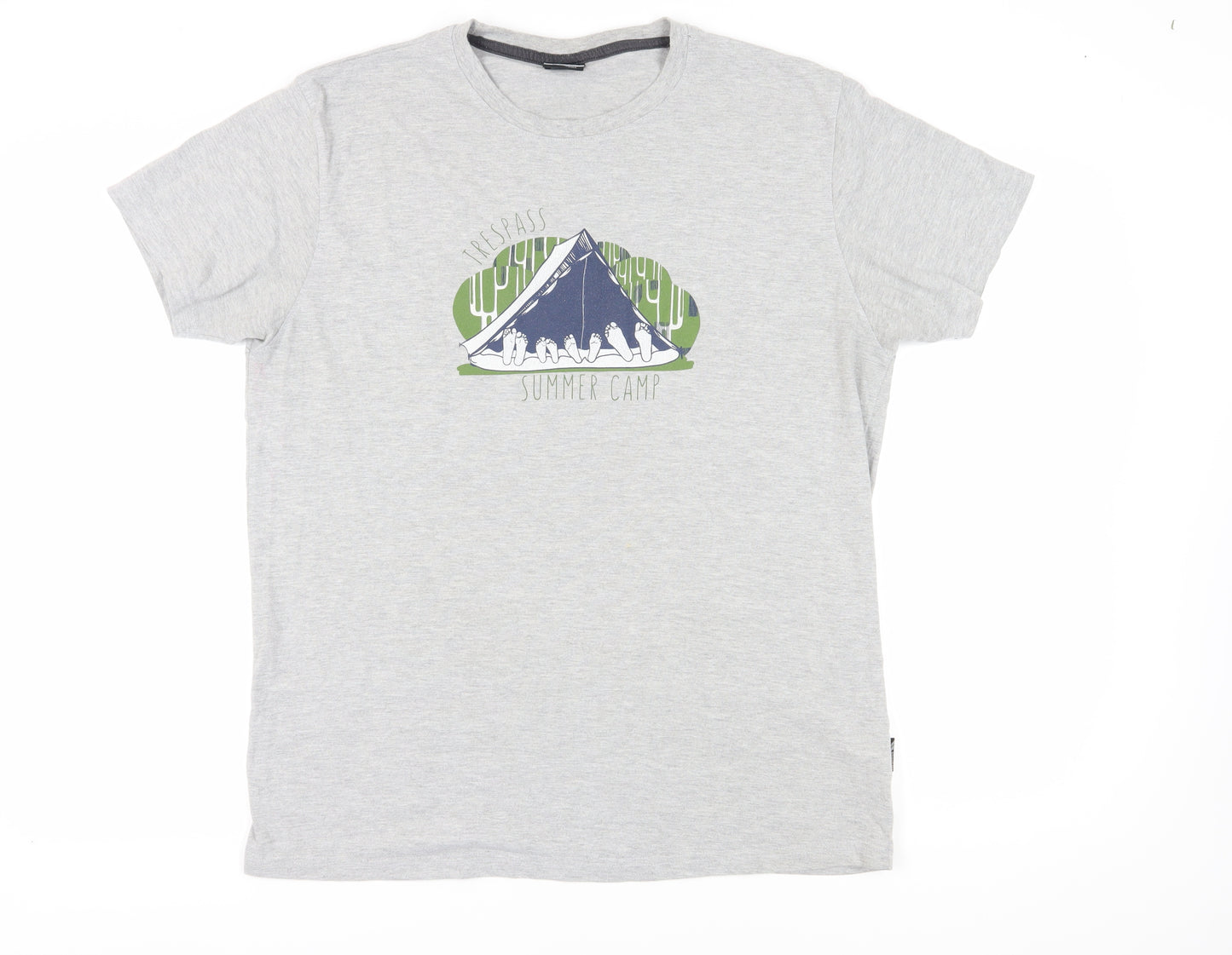 Trespass Men's Grey Graphic Print T-Shirt, XL