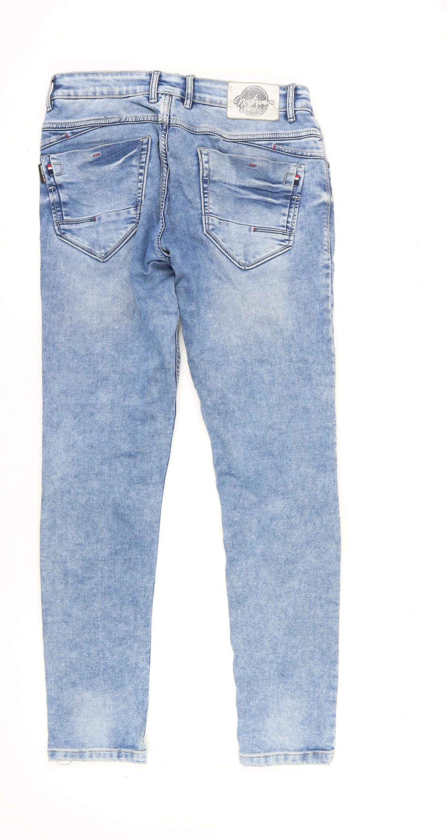 Nostrum Men's Light Blue Slim Fit Tapered Jeans 33