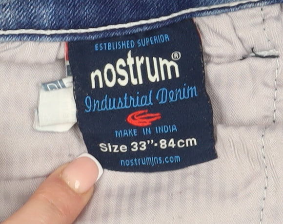 Nostrum Men's Light Blue Slim Fit Tapered Jeans 33